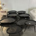 6x Set van 2 bijzettafels BePurehome, Crude, Brons
